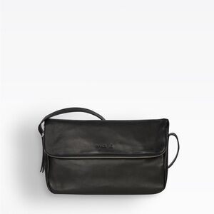 Black Leather woman's crossbody bag
